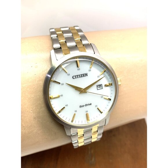 Citizen Men's Watch BM7464-52H Eco Drive White Dial Two Tone Steel 40mm - Picture 11 of 14